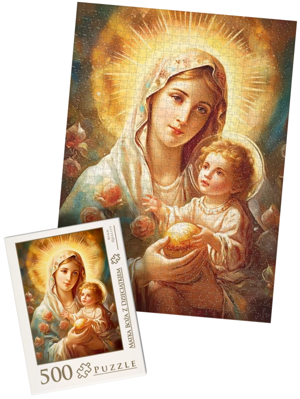 PUZZLE - Matka Boża z Dzieciątkiem wz2 - z pudełkiem 