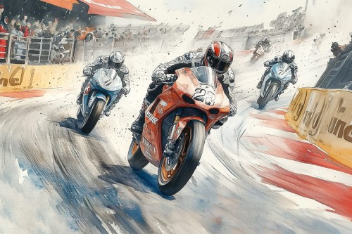 Fototapeta WYŚCIG MOTOCYKLOWY wz1 - NA WYMIAR