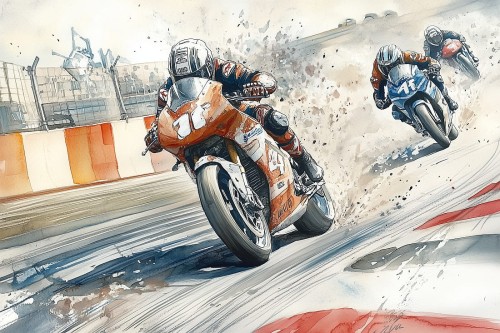 Fototapeta WYŚCIG MOTOCYKLOWY wz2 - NA WYMIAR