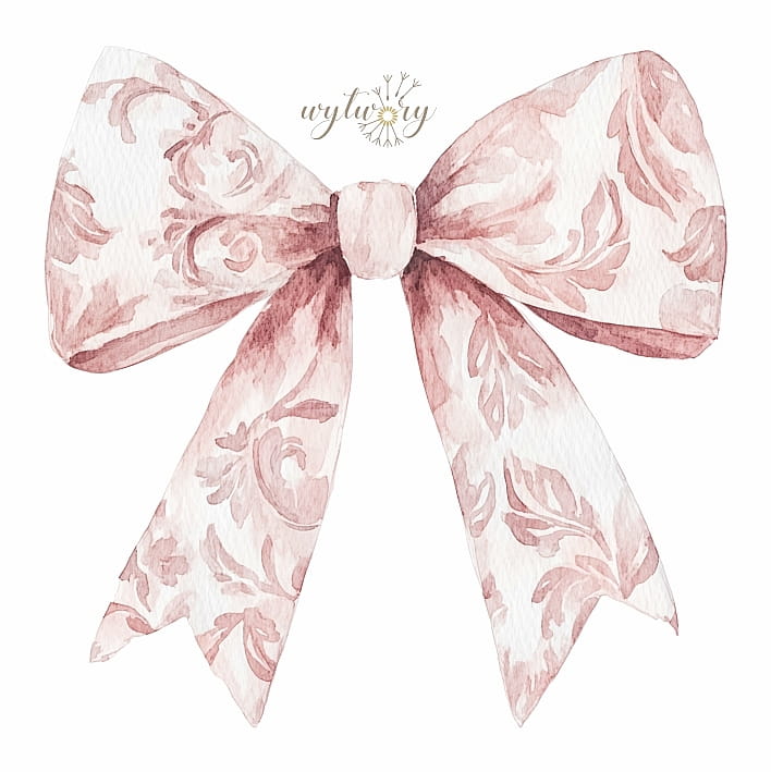 DEKORACJA WIELKOFORMATOWA - baby rose toile - kokarda 80cm