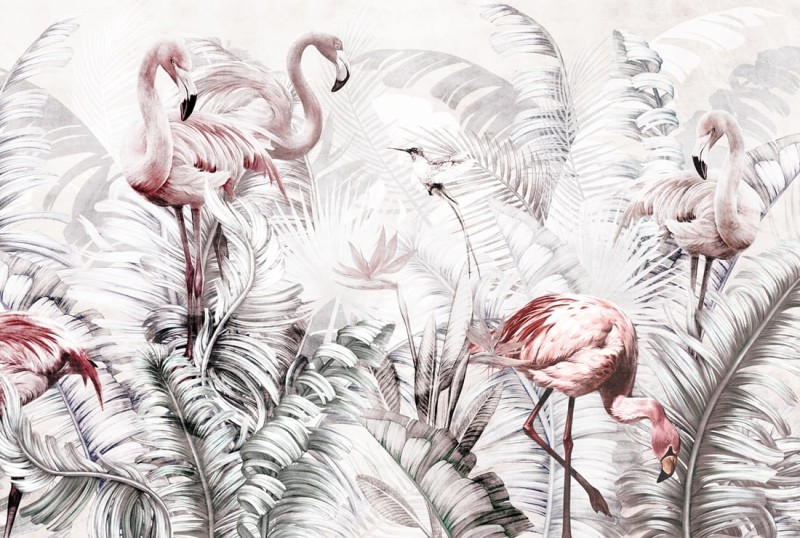 Fototapeta AVES - flamingi wz3 - NA WYMIAR