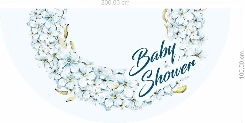DYWAN do ścianek balonowych - baby shower dla chłopca