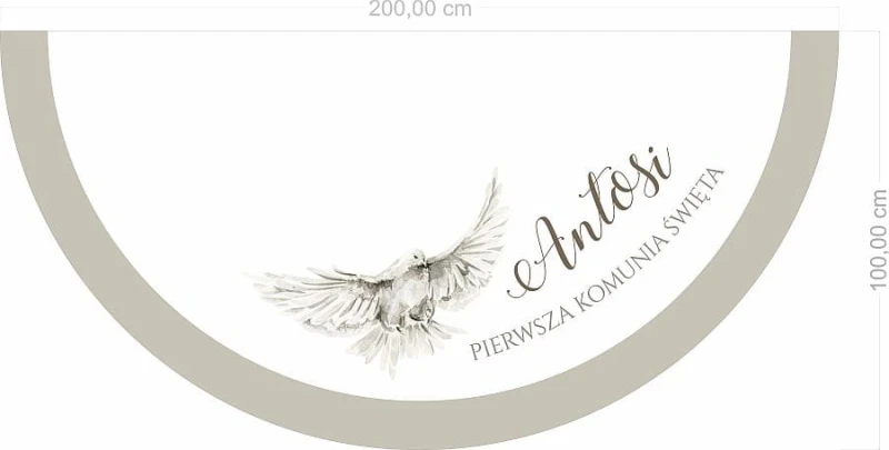 DYWAN do ścianek balonowych - pierwsza komunia wz2, personalizowany