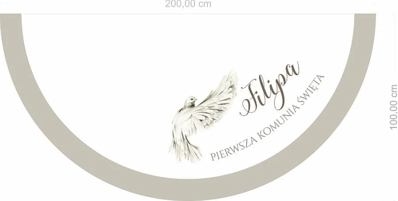DYWAN do ścianek balonowych - pierwsza komunia wz3, personalizowany