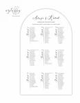 TABLICA WESELNA plan stołów półokrągły XXL - 90x150cm