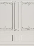 WYDRUK NA PŁÓNIE sztukateria biała - 150x200cm
