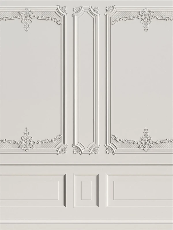 WYDRUK NA PŁÓNIE sztukateria biała - 150x200cm