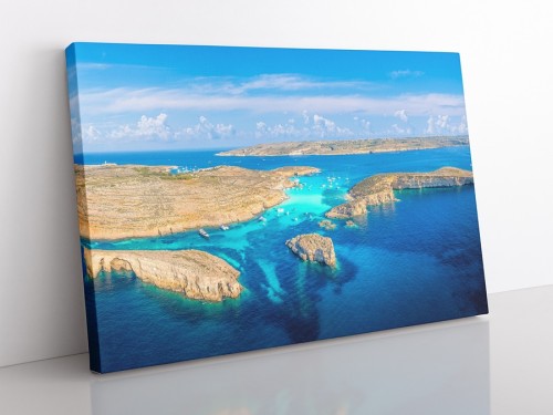 OBRAZ NA PŁÓTNIE Malta - blue lagoon wz2