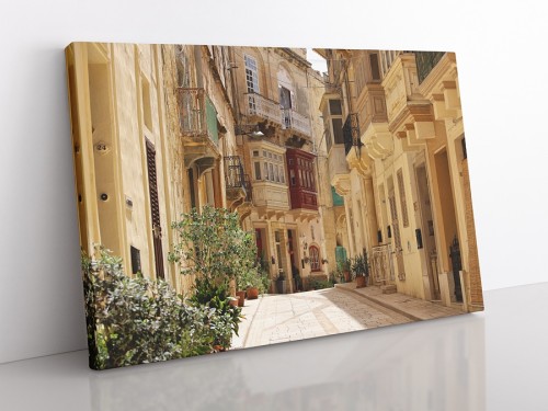 OBRAZ NA PŁÓTNIE Malta - ulice valletty wz3