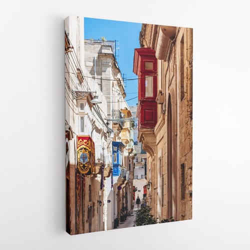 OBRAZ NA PŁÓTNIE Malta - ulice valletty wz4