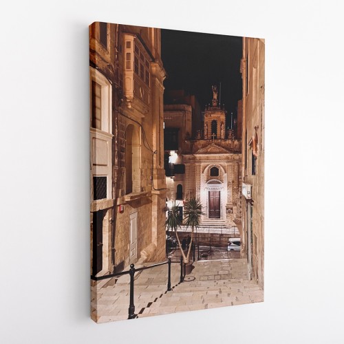 OBRAZ NA PŁÓTNIE Malta - ulice valletty wz5