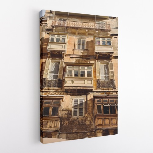 OBRAZ NA PŁÓTNIE Malta - ulice valletty wz7