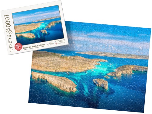 PUZZLE z pudełkiem - MALTA blue lagoon wz1