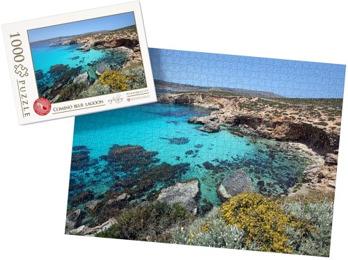 PUZZLE z pudełkiem - MALTA blue lagoon wz2