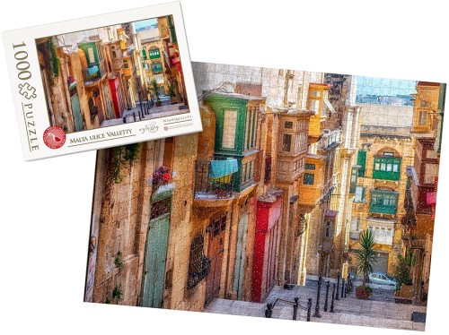 PUZZLE z pudełkiem - MALTA ulice valletty wz1 