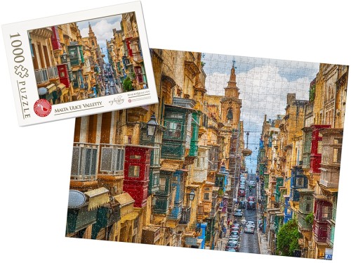 PUZZLE z pudełkiem - MALTA ulice valletty wz2