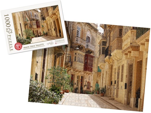 PUZZLE z pudełkiem - MALTA ulice valletty wz3