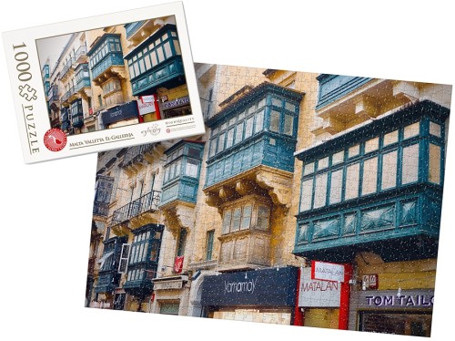 PUZZLE z pudełkiem - MALTA valletta el galleryja wz1