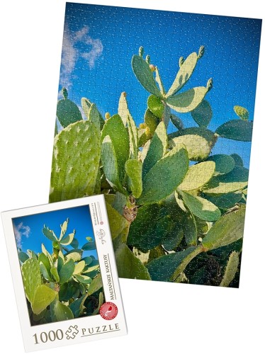 PUZZLE z pudełkiem - MALTA maltańskie kaktusy wz1
