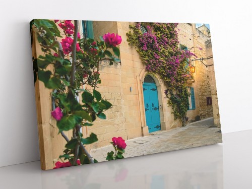 OBRAZ NA PŁÓTNIE Malta - mdina uliczki wz1