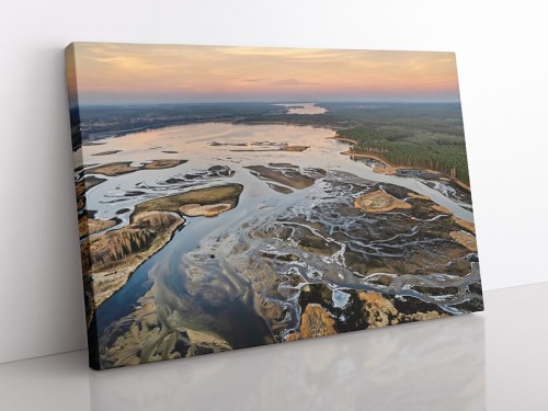 OBRAZ NA PŁÓTNIE Sulejów - Zalew Sulejowski wz1