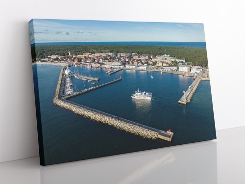 OBRAZ NA PŁÓTNIE Hel - Port morski wz1