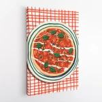 OBRAZ NA PŁÓTNIE La Dolce Vita - włoska pizza w nadmorskiej restauracji wz1