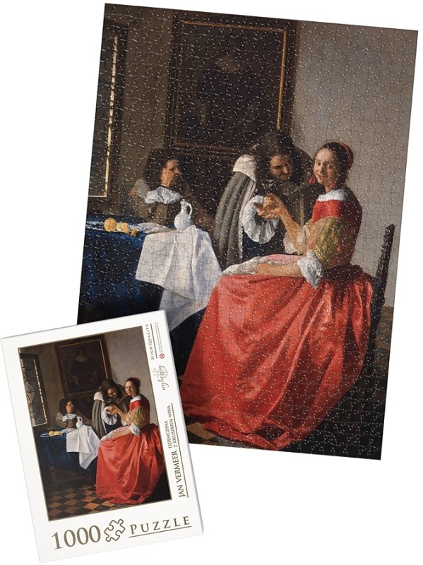 PUZZLE - Jan Vermeer Dziewczyna z kieliszkiem wina- z pudełkiem