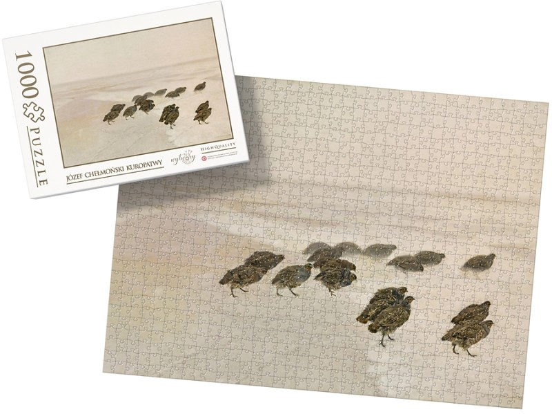 PUZZLE - Józef Chełmoński Kuropatwy - z pudełkiem