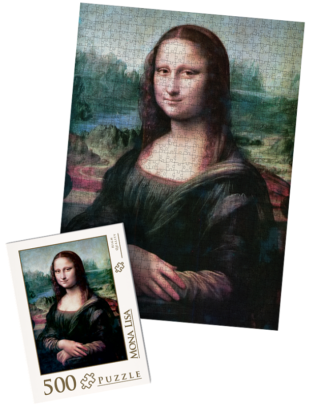 PUZZLE - Mona Lisa wz1 - z pudełkiem