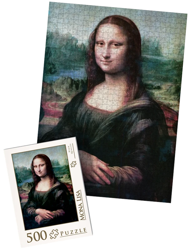 PUZZLE - Mona Lisa wz1 - z pudełkiem