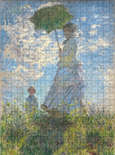 wytwory_puzzle_Claude_Monet_Kobieta z parasolem_wzor.jpg