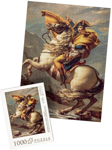 wytwory_puzzle_Jacques-Louis David Napoleon przekraczający Przełęcz Świętego Bernarda w 1800 roku_produkt.jpg