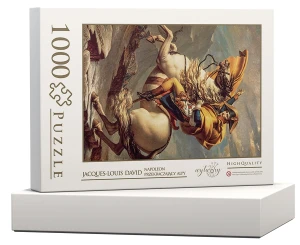 wytwory_puzzle_Jacques-Louis David Napoleon przekraczający Przełęcz Świętego Bernarda w 1800 roku_pudelko_1.jpg