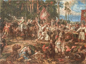 wytwory_puzzle_Jan_Matejko_Kościuszko pod Racławicami_wzor.jpg