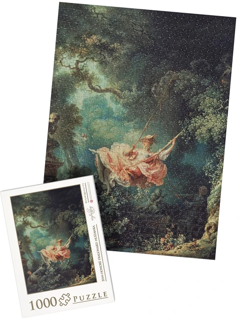 wytwory_puzzle_Jean-Honoré Fragonard,_Huśtawka_produkt.jpg