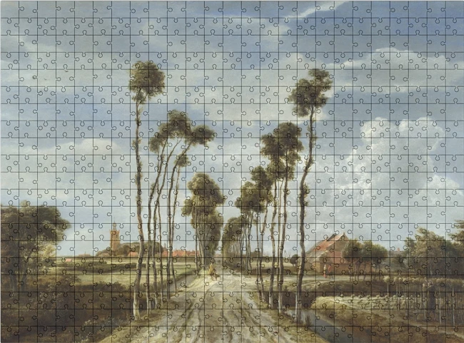 wytwory_puzzle_Meindert_Hobbema_Droga do Middelharnis_wzor.jpg