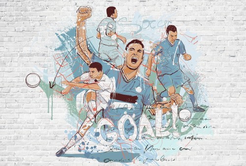 FOTOTAPETA młodzieżowa piłka nożna mural - NA WYMIAR