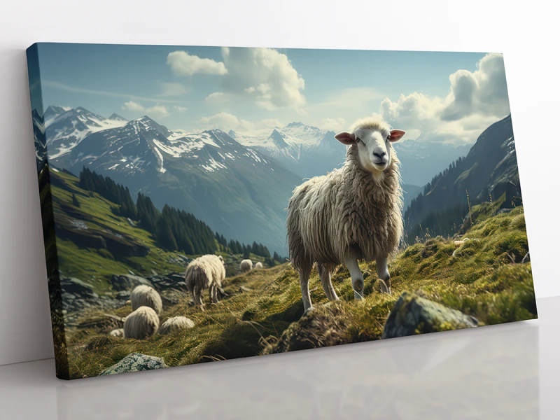 Obraz na płótnie na ścianę TATRY GÓRY PANORAMA owce w Tatrach w1